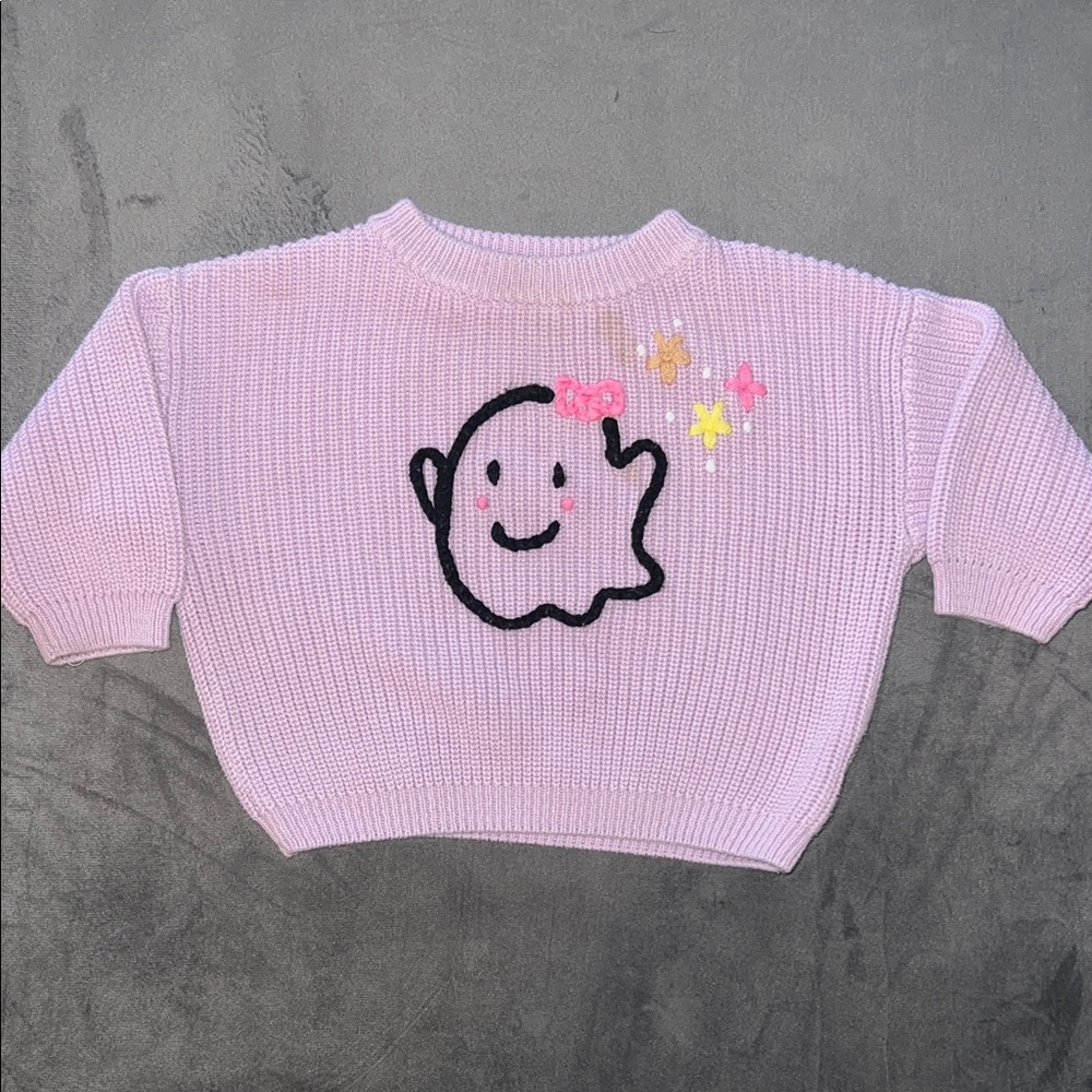 Charming Lilac Ghost Sweater for Toddlers